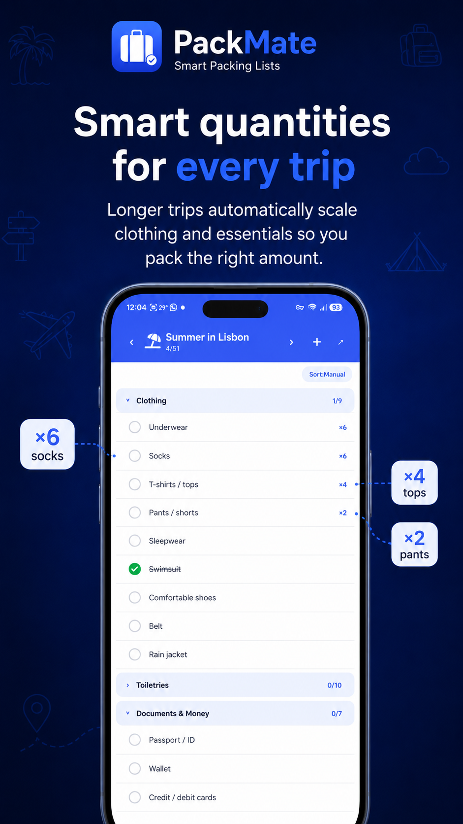 PackMate shared trip