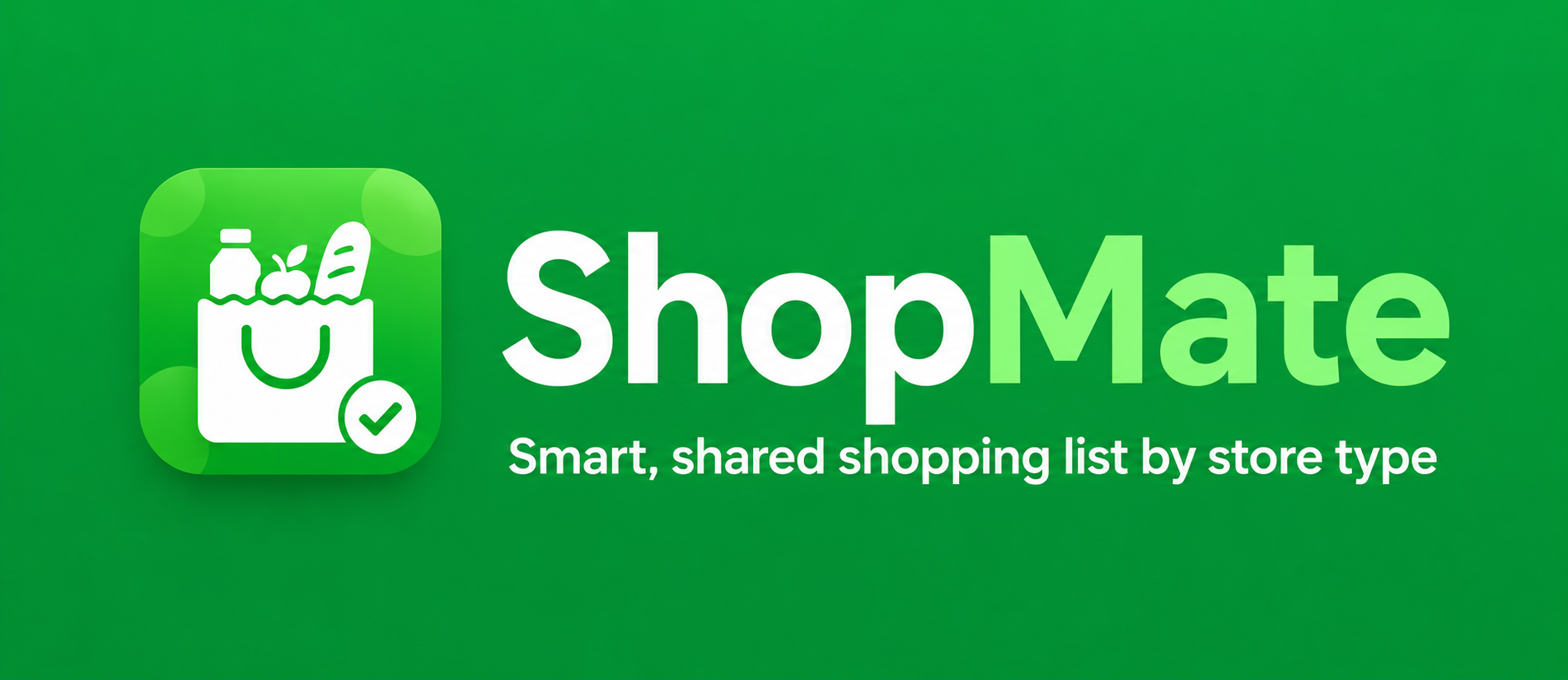 ShopMate — smart, shared shopping list by store type