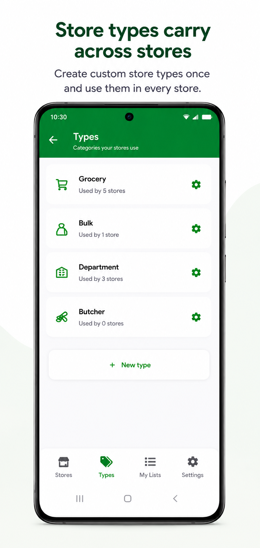 ShopMate shopping list screen